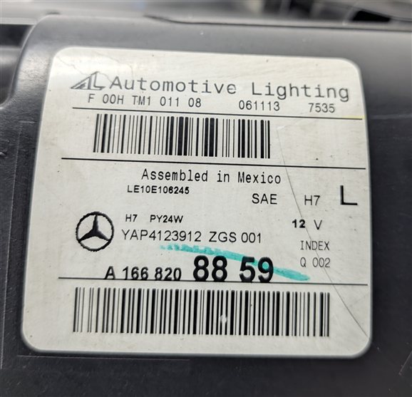Thumbnail 9: 2013-2016 MERCEDES GL350 GL450 GL550 (X166) LEFT HALOGEN HEADLIGHT LIGHT LAMP