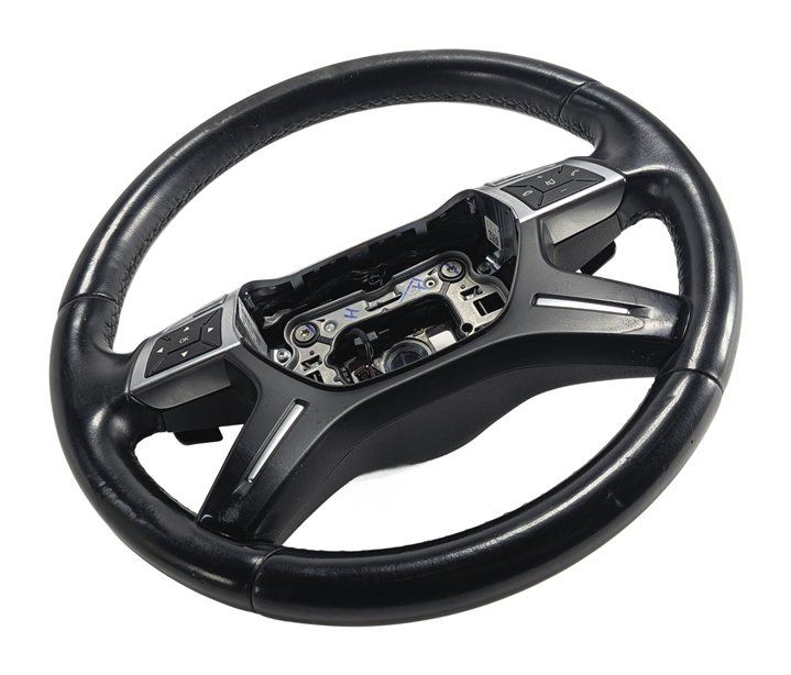 12-18 MERCEDES GL450 GL550 ML350 (X166 W166) LEATHER STEERING WHEEL (Black)