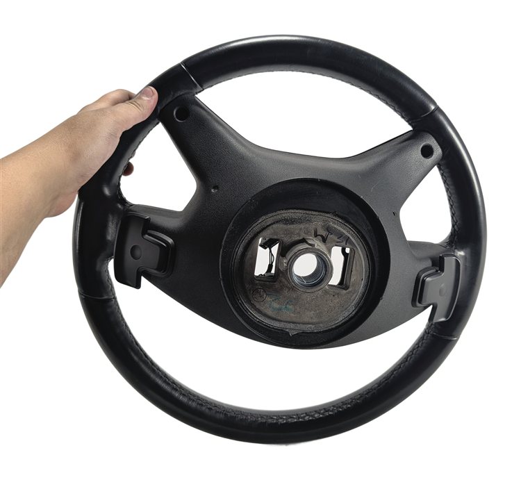 Thumbnail 3: 12-18 MERCEDES GL450 GL550 ML350 (X166 W166) LEATHER STEERING WHEEL (Black)