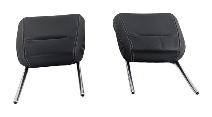 Thumbnail 2: 13-19 MERCEDES GL GLS X166 REAR 3RD ROW LEFT RIGHT HEADREST SET 2 (Black)