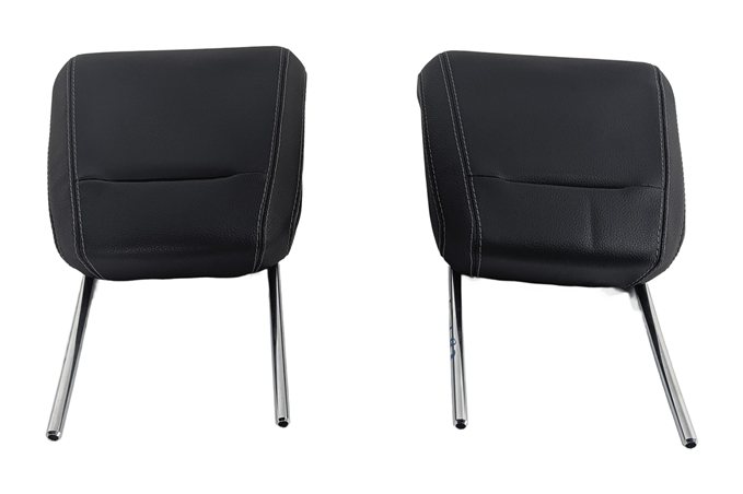 Thumbnail 3: 13-19 MERCEDES GL GLS X166 REAR 3RD ROW LEFT RIGHT HEADREST SET 2 (Black)
