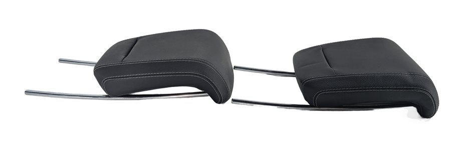 Thumbnail 4: 13-19 MERCEDES GL GLS X166 REAR 3RD ROW LEFT RIGHT HEADREST SET 2 (Black)