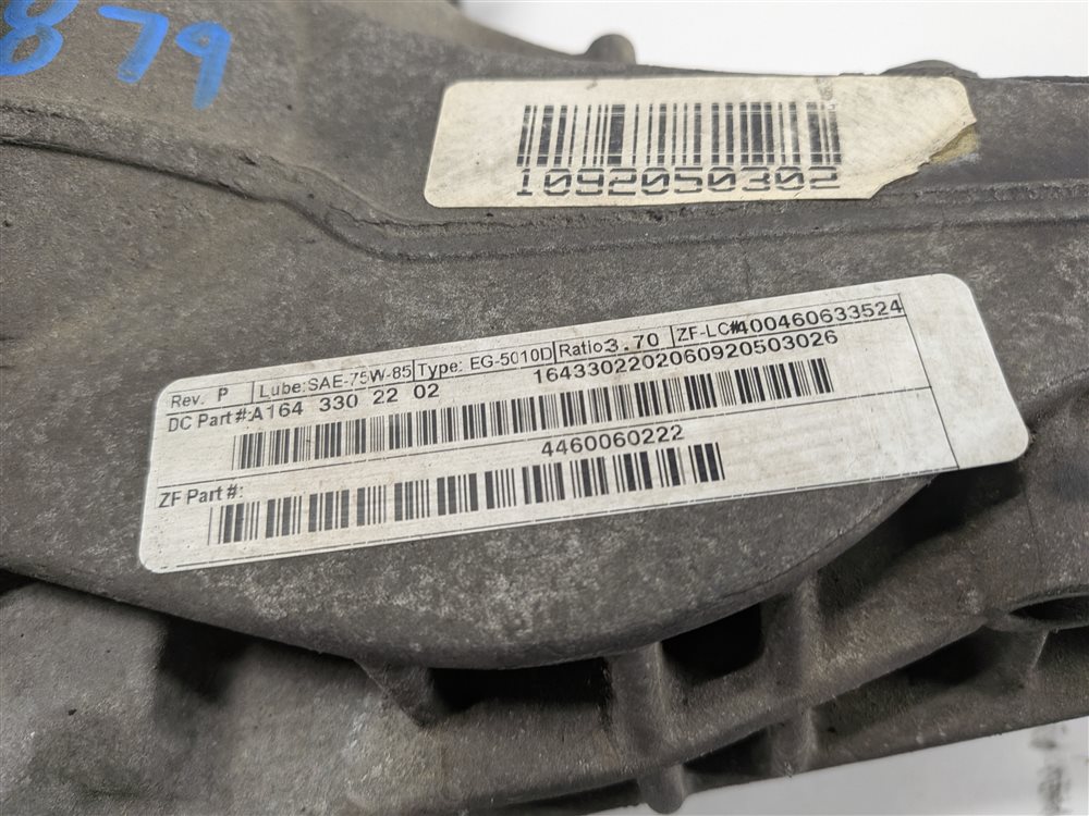 Thumbnail 5: 06-11 MERCEDES GL ML CLASS (W164 X164) FRONT DIFFERENTIAL GEAR CARRIER (3.70)