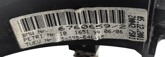 Thumbnail 10: 2002 BMW 330CI (E46) STEERING WHEEL MULTIFUNCTION CONTROL SWITCH SET/2 w/TRIM