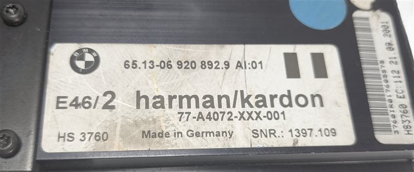 Thumbnail 10: 2002 BMW 330CI (E46) HARMAN KARDON SUBWOOFER SPEAKER BOX AMPLIFIER AMP MODULE