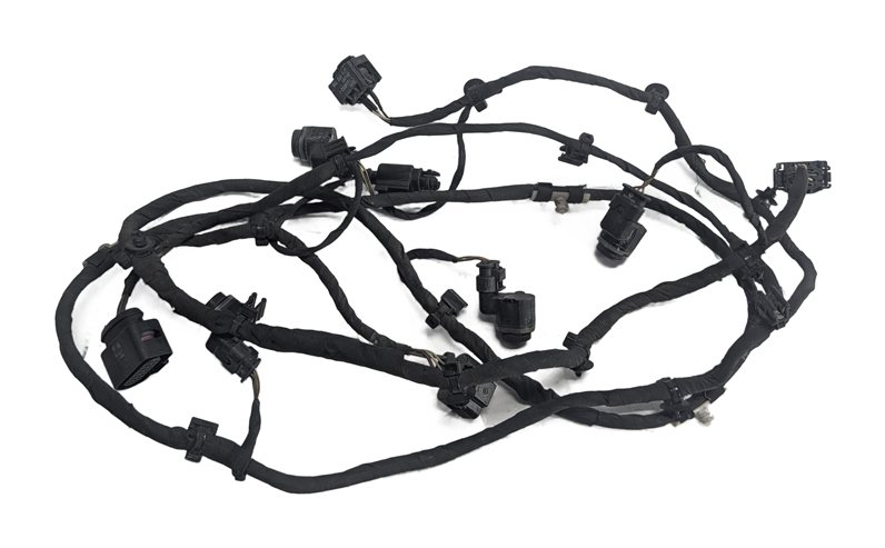 Thumbnail 3: 2011 AUDI A8 (D4 4H) FRONT PARK ASSIST PDC SENSORS w/WIRE WIRING HARNESS (Black)