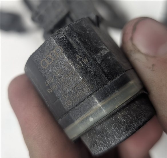 Thumbnail 6: 2011 AUDI A8 (D4 4H) FRONT PARK ASSIST PDC SENSORS w/WIRE WIRING HARNESS (Black)
