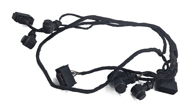 2011 AUDI A8 (D4 4H) REAR PARK ASSIST PDC SENSORS SET/4 w/WIRE HARNESS (Black)