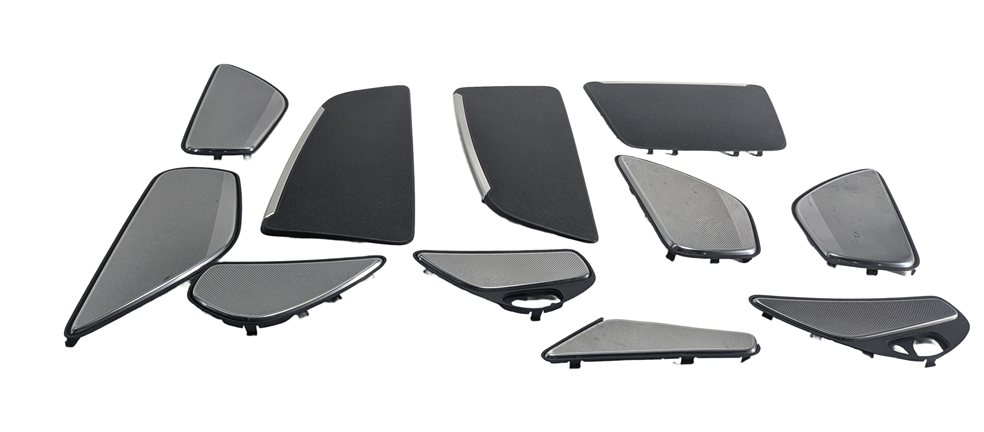 Thumbnail 2: 2011 AUDI A8 (D4 4H) BANG & OLUFSEN B&O SPEAKER GRILLE COVER SET/11 BLACK