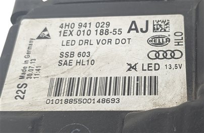 Thumbnail 8: 2011-2014 AUDI A8 (D4 4H) LEFT DRIVER DRL LED HEADLIGHT LIGHT LAMP (OPT 8EY)