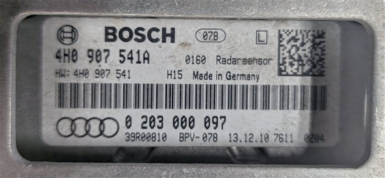 Thumbnail 5: 2011-2014 AUDI A8 S8 (D4 4H) LEFT ADAPTIVE CRUISE CONTROL DISTANCE RADAR SENSOR