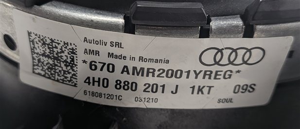 Thumbnail 5: 2011-2012 AUDI A8 (D4 4H) STEERING WHEEL AIRBAG SRS AIR BAG (NON SPORT)