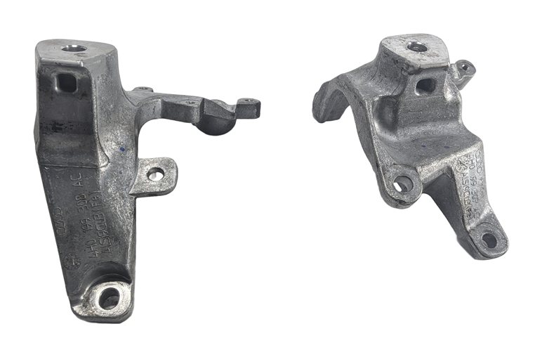 Thumbnail 2: 2011 AUDI A8 D4 4H 4.2L CDRA ENGINE LEFT/RIGHT MOTOR MOUNT SUPPORT BRACKET SET/2