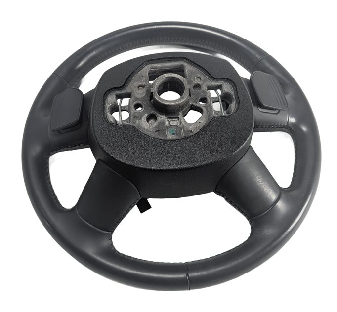 Thumbnail 4: 11-14 AUDI A8 S8 D4 4H 4-SPOKE LEATHER STEERING WHEEL w/PADDLE SHIFTERS (Black)