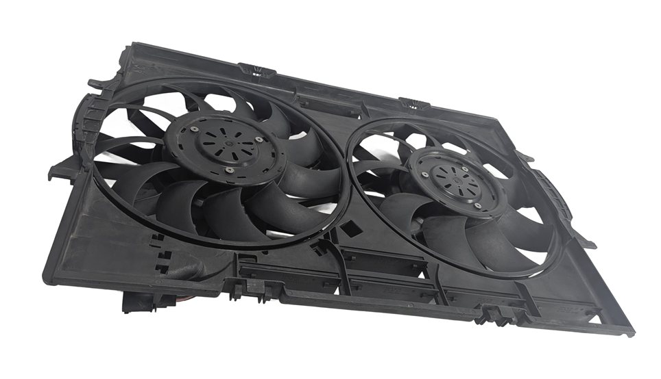 11-14 AUDI A8 QUATTRO (D4 4H) DUAL RADIATOR COOLING FAN & SHROUD ASSEMBLY 400W
