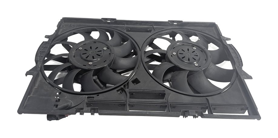 Thumbnail 3: 11-14 AUDI A8 QUATTRO (D4 4H) DUAL RADIATOR COOLING FAN & SHROUD ASSEMBLY 400W