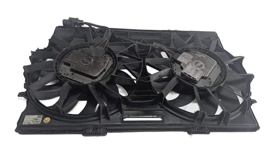 Thumbnail 4: 11-14 AUDI A8 QUATTRO (D4 4H) DUAL RADIATOR COOLING FAN & SHROUD ASSEMBLY 400W