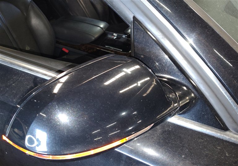Thumbnail 2: 2011-2014 AUDI A8 S8 D4 4H RIGHT MIRROR w/HEAT PFOLD AUTODIM BLIND SPOT (Black)