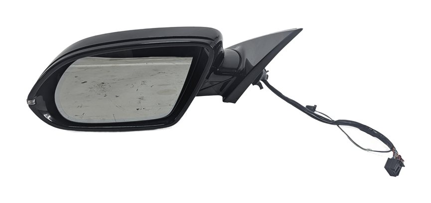 2011-2014 AUDI A8 S8 D4 4H LEFT MIRROR w/HEAT PFOLD AUTODIM BLIND SPOT (Black)