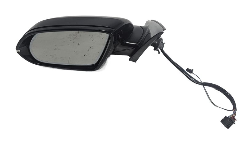 Thumbnail 4: 2011-2014 AUDI A8 S8 D4 4H LEFT MIRROR w/HEAT PFOLD AUTODIM BLIND SPOT (Black)