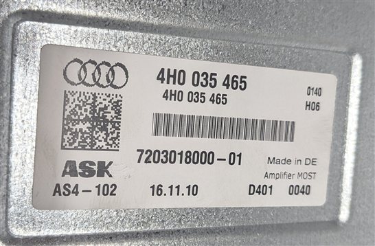 Thumbnail 5: 2011-2018 AUDI A8 S8 QUATTRO (D4 4H) RADIO STEREO AUDIO SOUND AMPLIFIER AMP