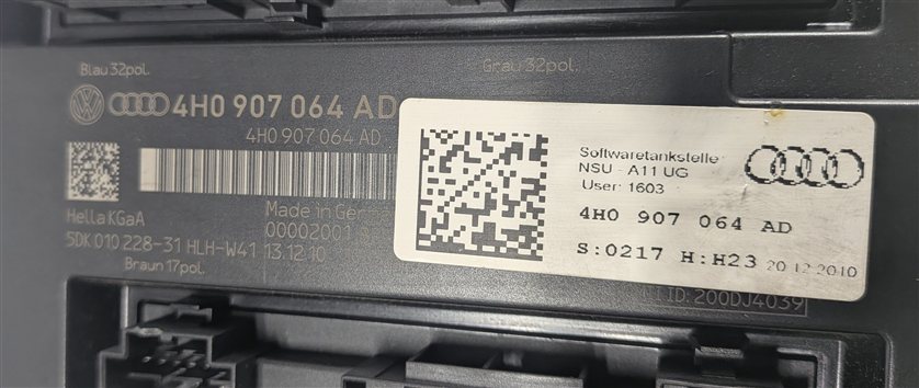 Thumbnail 11: 11-12 AUDI A8 (D4 4H) 4.2L (CDRA) ECM BCM CLUSTER GATEWAY STEERING LOCK KEY SET