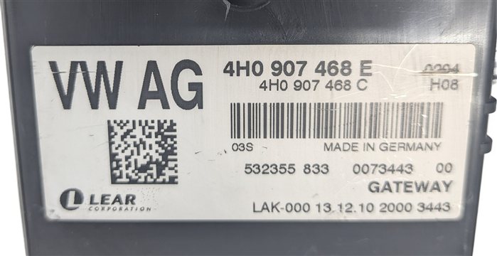 Thumbnail 6: 11-12 AUDI A8 (D4 4H) 4.2L (CDRA) ECM BCM CLUSTER GATEWAY STEERING LOCK KEY SET