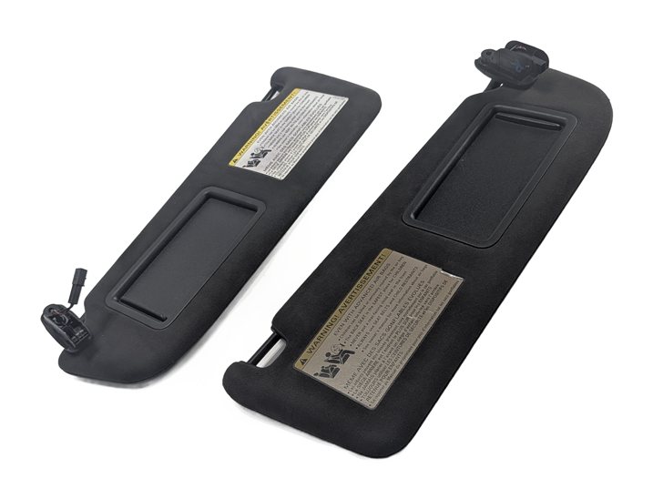10-18 AUDI A8 S8 (D4 4H) FRONT LEFT & RIGHT SUNVISOR SUN VISOR SHADE SET (Black)