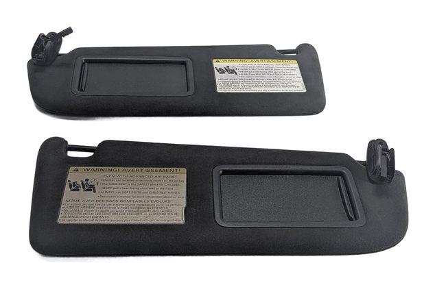 Thumbnail 2: 10-18 AUDI A8 S8 (D4 4H) FRONT LEFT & RIGHT SUNVISOR SUN VISOR SHADE SET (Black)