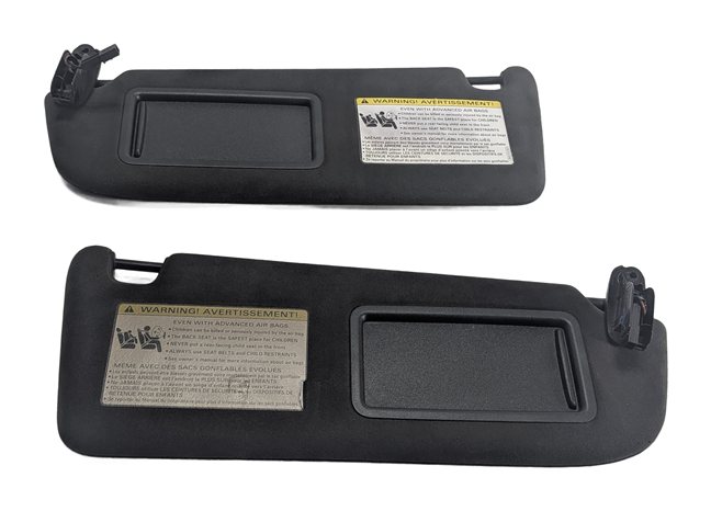 Thumbnail 3: 10-18 AUDI A8 S8 (D4 4H) FRONT LEFT & RIGHT SUNVISOR SUN VISOR SHADE SET (Black)