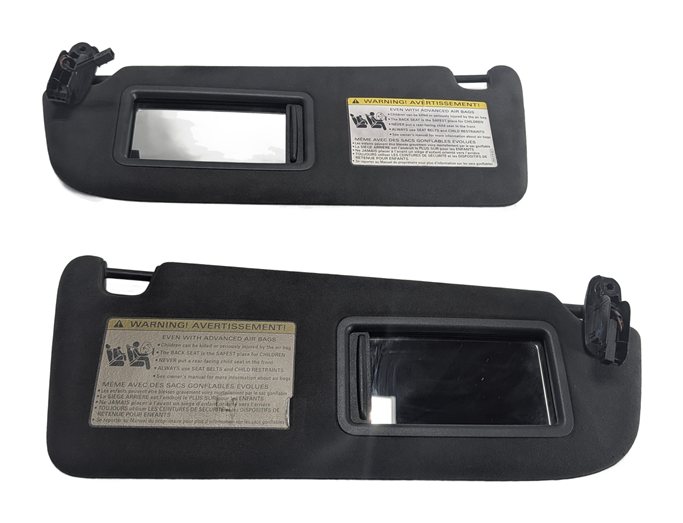 Thumbnail 4: 10-18 AUDI A8 S8 (D4 4H) FRONT LEFT & RIGHT SUNVISOR SUN VISOR SHADE SET (Black)