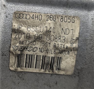 Thumbnail 7: 2011-2013 AUDI A8 (D4 4H) 4.2L V8 ENGINE - A/C AIR CONDITIONING COMPRESSOR PUMP
