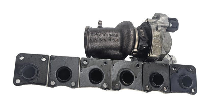 Thumbnail 3: 2014-2019 BMW 335i 535i 640i X4 X5 X6 3.0L N55 TURBO TURBOCHARGER w/ MANIFOLD