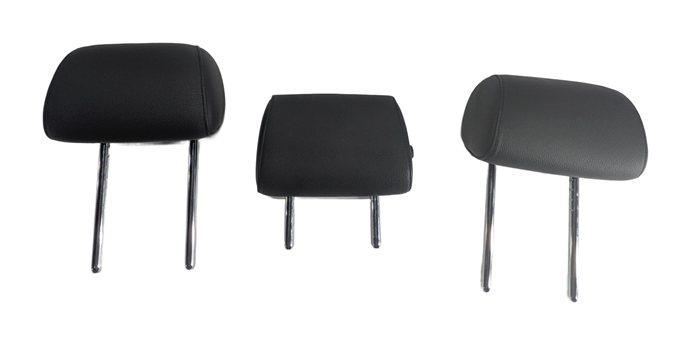 Thumbnail 2: 11-13 BMW 5 SERIES GT (F07 F10) REAR LEFT CENTER RIGHT SEAT HEADREST SET (BLACK)