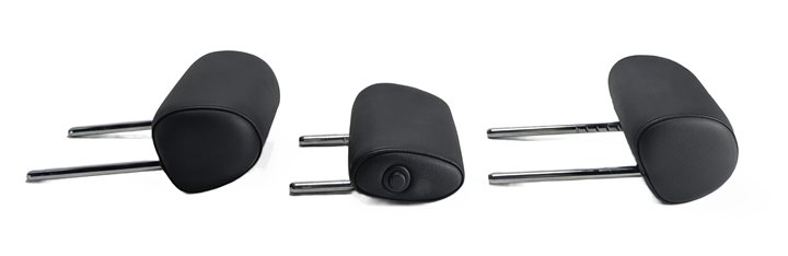 Thumbnail 3: 11-13 BMW 5 SERIES GT (F07 F10) REAR LEFT CENTER RIGHT SEAT HEADREST SET (BLACK)
