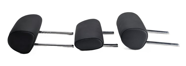Thumbnail 5: 11-13 BMW 5 SERIES GT (F07 F10) REAR LEFT CENTER RIGHT SEAT HEADREST SET (BLACK)