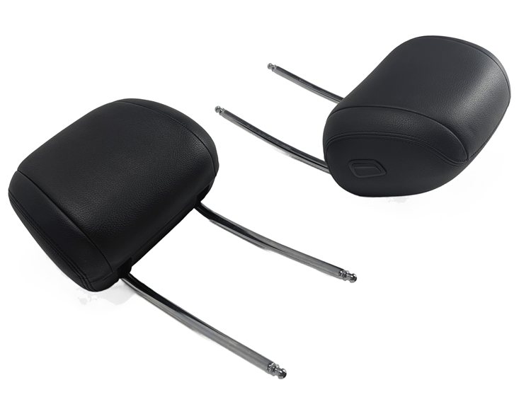 14-17 BMW 5 7 SERIES (F01 F10) FRONT LEFT & RIGHT SEAT HEADREST SET 2 (Black)