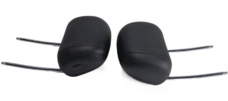 Thumbnail 4: 14-17 BMW 5 7 SERIES (F01 F10) FRONT LEFT & RIGHT SEAT HEADREST SET 2 (Black)