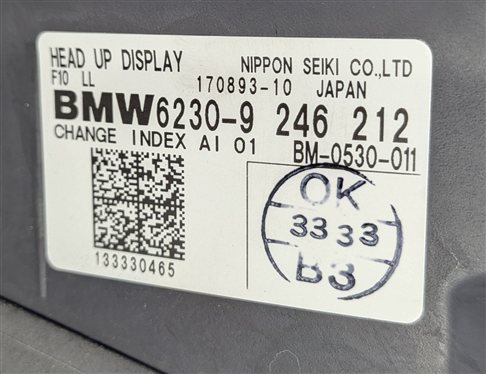 Thumbnail 9: 2011-2016 BMW 528i 535i 550i M5 (F10) FRONT DASH PROJECTOR HEADS UP DISPLAY HUD