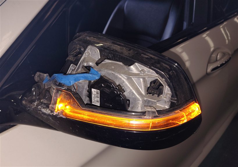 Thumbnail 2: 14-16 BMW 528i 535i 550i (F10) LEFT P-FOLD HEATED AUTODIM DOOR MIRROR (White)