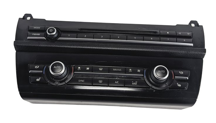 Thumbnail 3: 11-16 BMW 5 M5 SERIES (F10) HEATER A/C TEMPERATURE & RADIO CONTROL PANEL (BLACK)