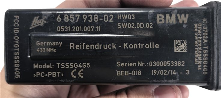 Thumbnail 7: 11-18 BMW 5 7 M5 M6 X3 X4 (F01 F06 F10 F12 F25 F26) TPMS SENSOR ANTENNA MODULE