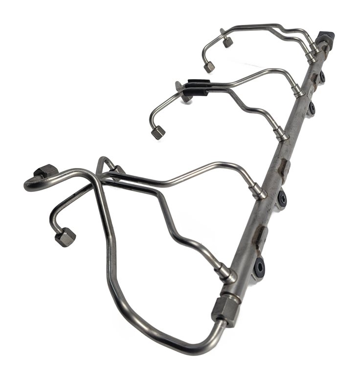 2014 BMW 535I (F10) 3.0L (N55) ENGINE GAS FUEL RAIL w/LINES & PRESSURE SENSOR