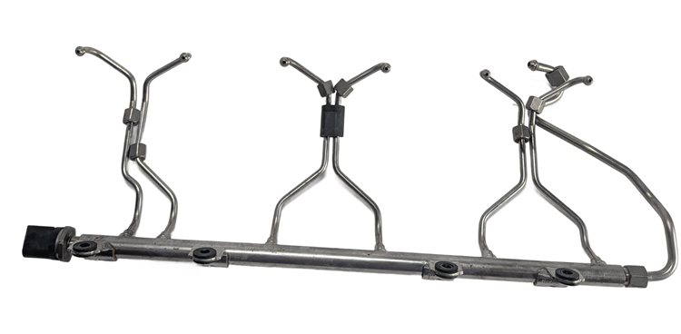 Thumbnail 5: 2014 BMW 535I (F10) 3.0L (N55) ENGINE GAS FUEL RAIL w/LINES & PRESSURE SENSOR