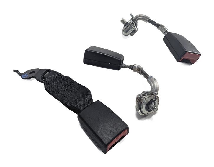2014 BMW 535I (F10) REAR LEFT CENTER RIGHT SEAT SEATBELT BUCKLE SET/3 (Black)