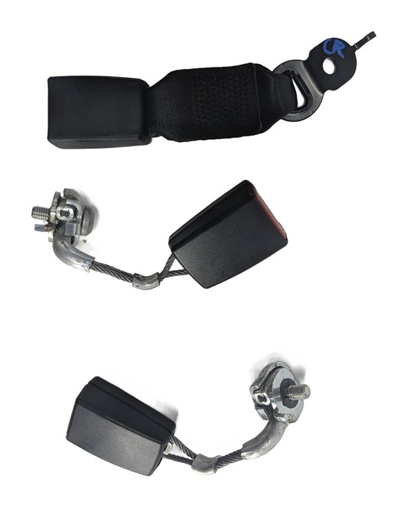 Thumbnail 4: 2014 BMW 535I (F10) REAR LEFT CENTER RIGHT SEAT SEATBELT BUCKLE SET/3 (Black)