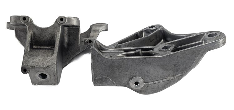 Thumbnail 4: 2014 BMW 535I (F10) 3.0L (N55) ENGINE LEFT & RIGHT MOTOR MOUNT BRACKET SET/2