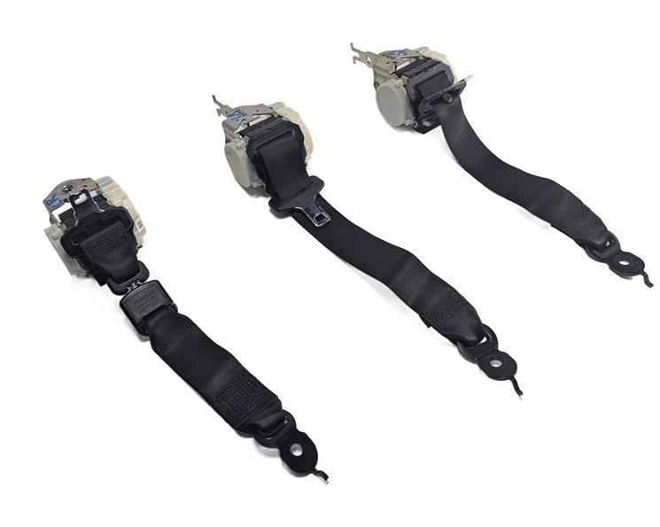 2014 BMW 535I (F10) REAR LEFT CENTER RIGHT SEAT SEATBELT RETRACTOR SET/3 (Black)