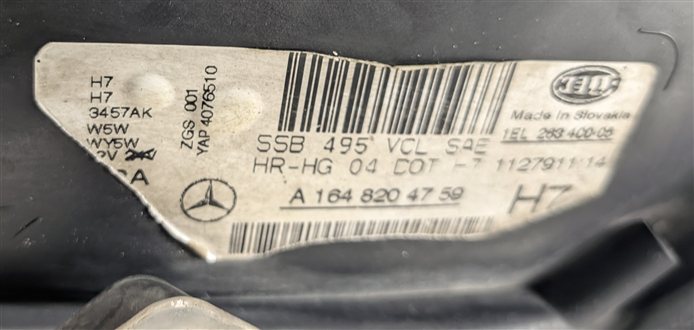 Thumbnail 7: 2011-2012 MERCEDES GL350 GL450 (X164) LEFT DRIVER HALOGEN HEADLIGHT LIGHT LAMP