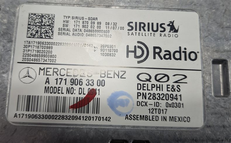 Thumbnail 6: 11-13 MB S550 GL350 GL450 GL550 R350 W221 X164 W251 SIRIUS XM SAT RADIO RECEIVER